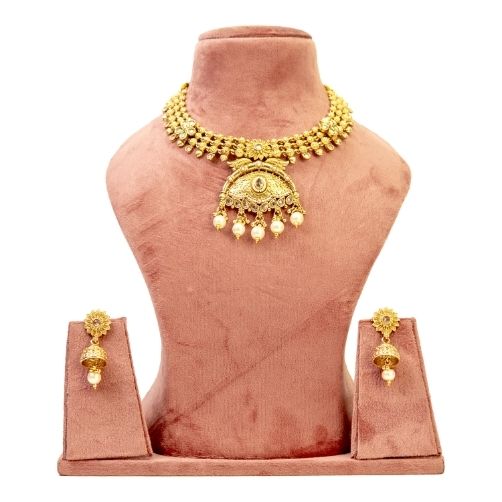 Royal Antique Gold Choker Set